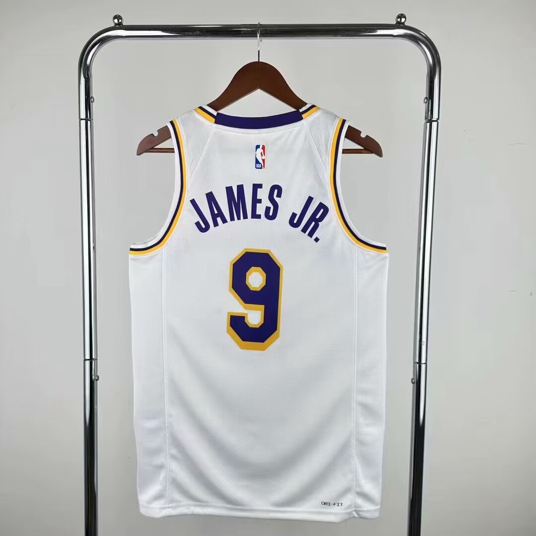 Men Los Angeles Lakers #9 James JR. Stitched white NBA 2024 Jersey->los angeles lakers->NBA Jersey